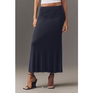 NWT Anthropologie Maeve Ruched Yoke Column Maxi Skirt - Size M MSRP $118
